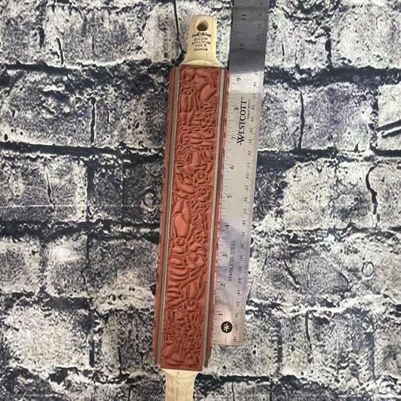 JudiKins Bollio Animals Wood Rubber Stamp Rolling Pin 4 Sided 6808K - Picture 10 of 12